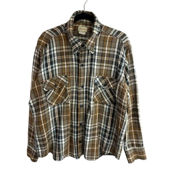 VTG Melton Wintermaster Plaid Flannel Shirt Thrashed Grunge Hunting Button Down - Picture 1 of 15